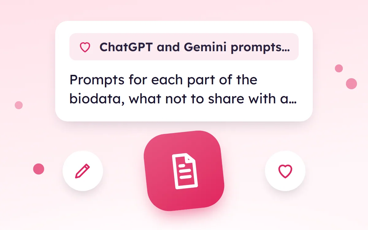 ChatGPT and Gemini Prompts for a Marriage Biodata