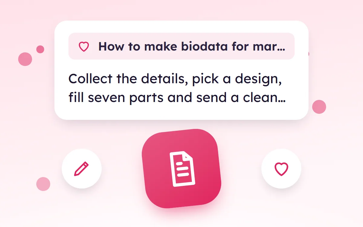 How to Make Biodata for Marriage in 7 Simple Steps