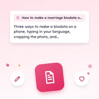 How to Make a Marriage Biodata on Your Mobile