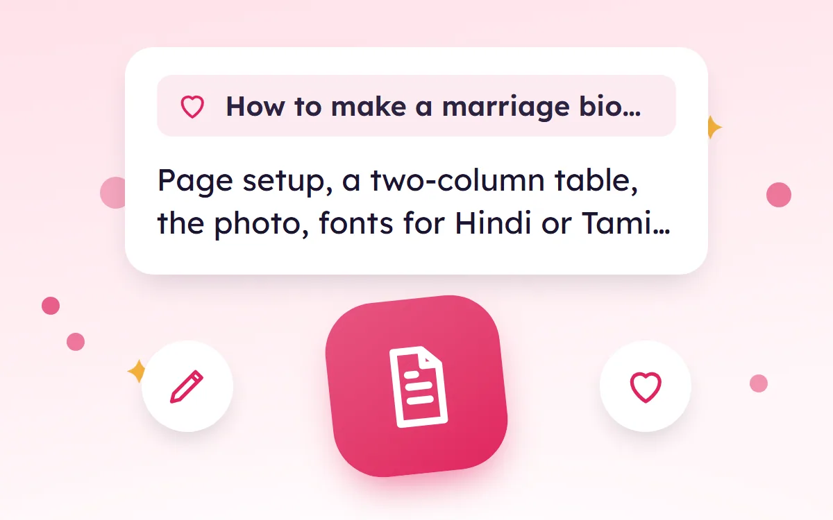 How to Make a Marriage Biodata in MS Word, Step by Step