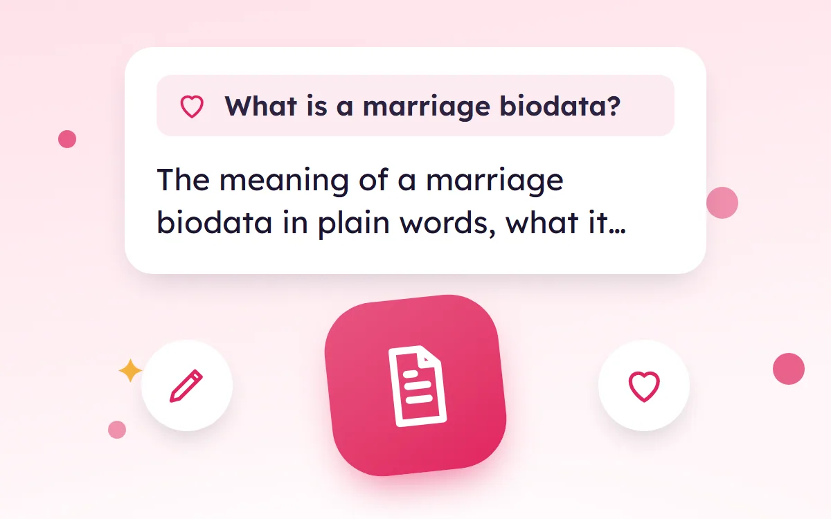 What Is a Marriage Biodata?
