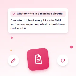 What to Write in a Marriage Biodata
