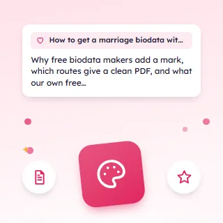 How to Get a Marriage Biodata Without a Watermark