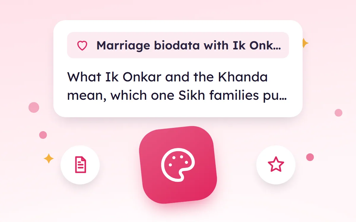 Marriage Biodata with Ik Onkar, the Sikh Way to Start
