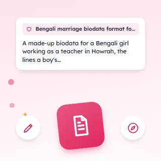 Bengali Marriage Biodata Format for a Girl