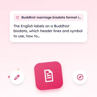 Buddhist Marriage Biodata Format in English