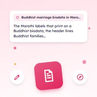 Buddhist Marriage Biodata in Marathi