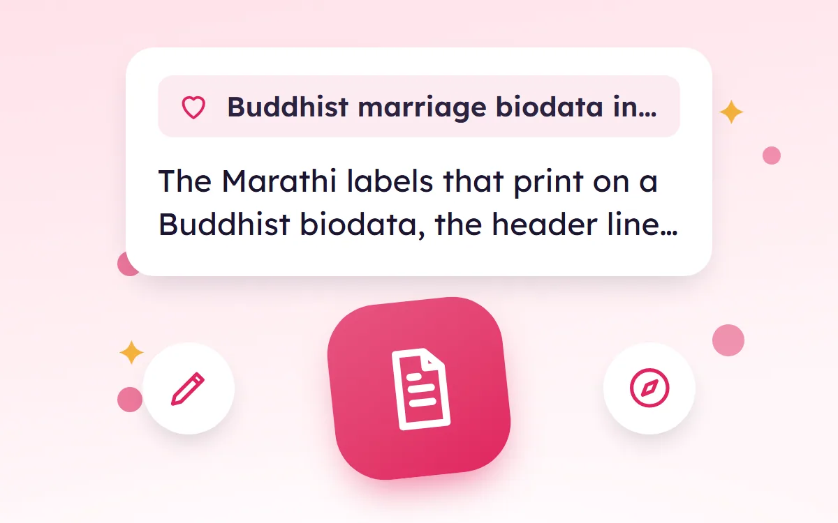 Buddhist Marriage Biodata in Marathi