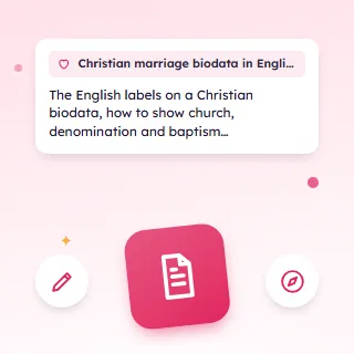 Christian Marriage Biodata in English