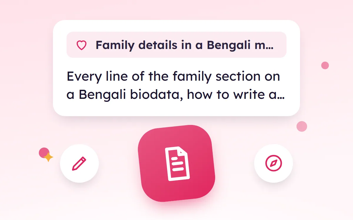 Family Details in a Bengali Marriage Biodata