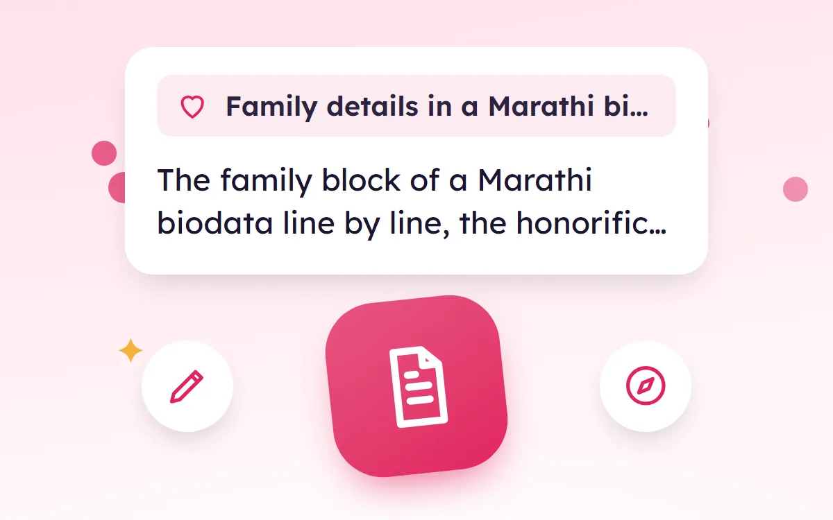 Family Details in a Marathi Biodata