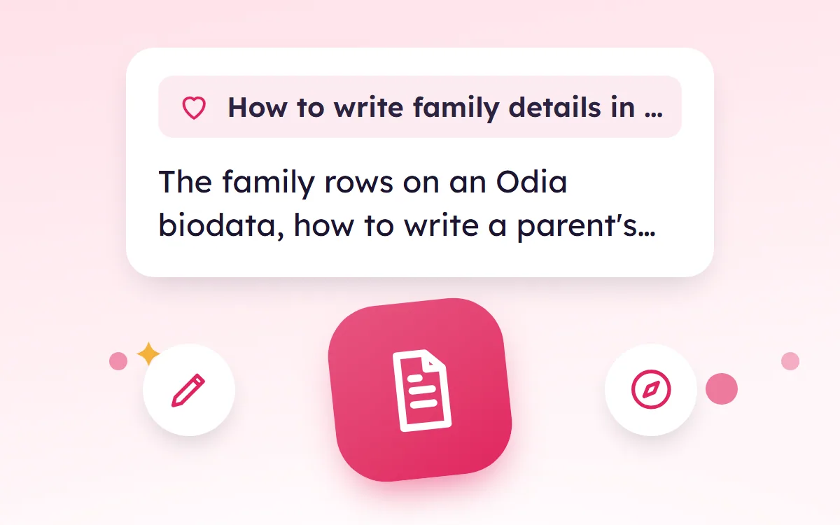 How to Write Family Details in an Odia Biodata