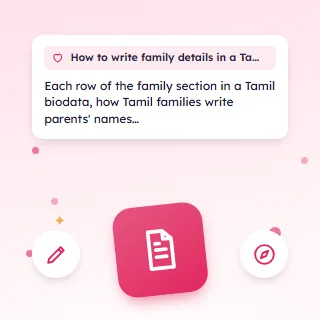 How to Write Family Details in a Tamil Biodata