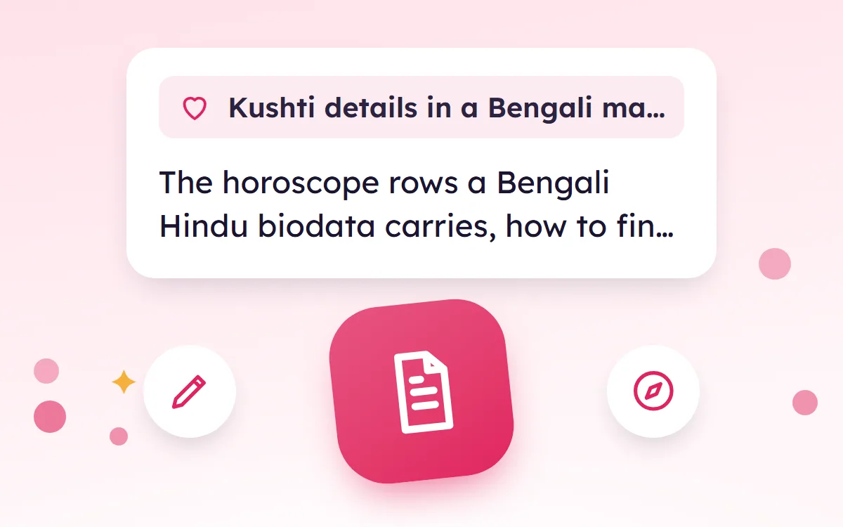 Kushti Details in a Bengali Marriage Biodata