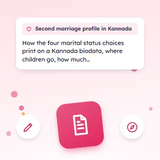 Second Marriage Profile in Kannada