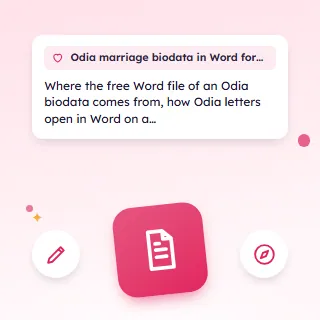 Odia Marriage Biodata in Word Format