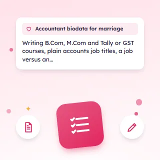 Accountant Biodata for Marriage