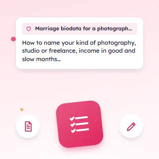 Marriage Biodata for a Photographer