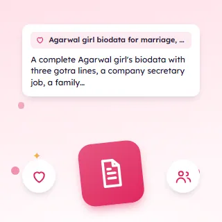 Agarwal Girl Biodata for Marriage, a Filled Sample