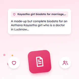 Kayastha Girl Biodata for Marriage, a Filled Sample