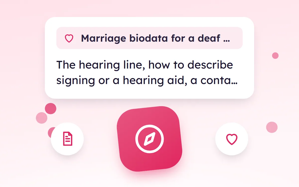 Marriage Biodata for a Deaf Boy or Girl
