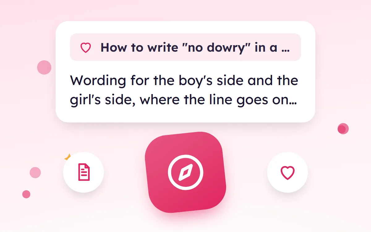 How to Write "No Dowry" in a Marriage Biodata