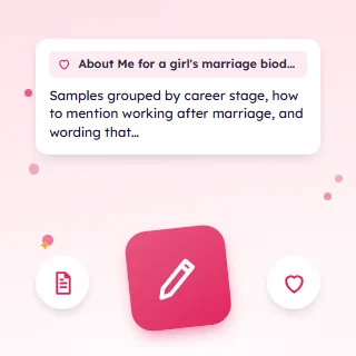 About Me for a Girl's Marriage Biodata