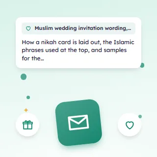 Muslim Wedding Invitation Wording, with Nikah and Walima Samples