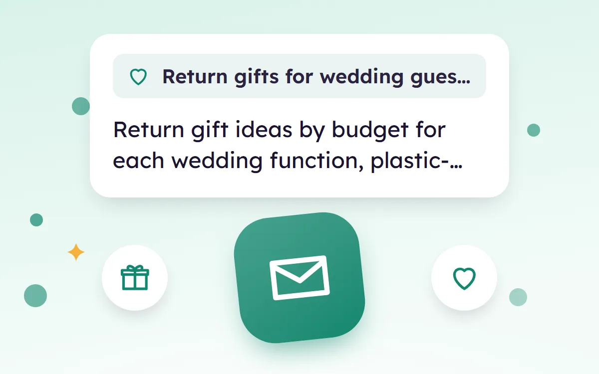 Return Gifts for Wedding Guests at Every Function