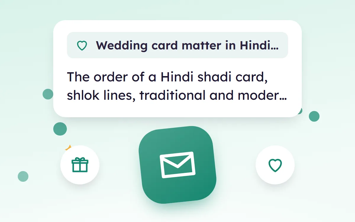 Wedding Card Matter in Hindi, with Samples