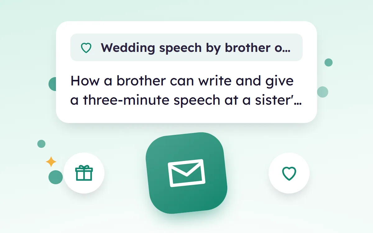 Wedding Speech by Brother of the Bride or Groom