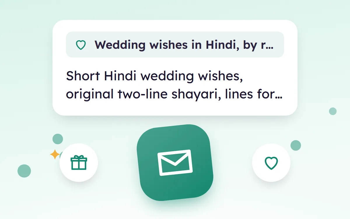 Wedding Wishes in Hindi, by Relation, with Shayari