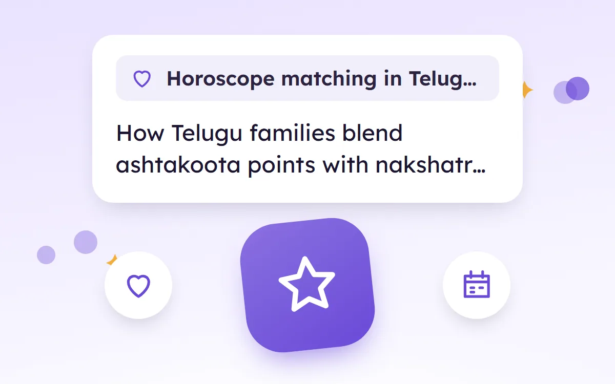Horoscope Matching in Telugu, How Families Do It