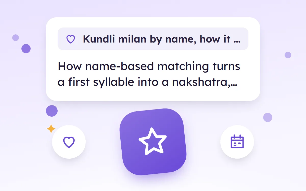 Kundli Milan by Name, How It Works and When to Use It