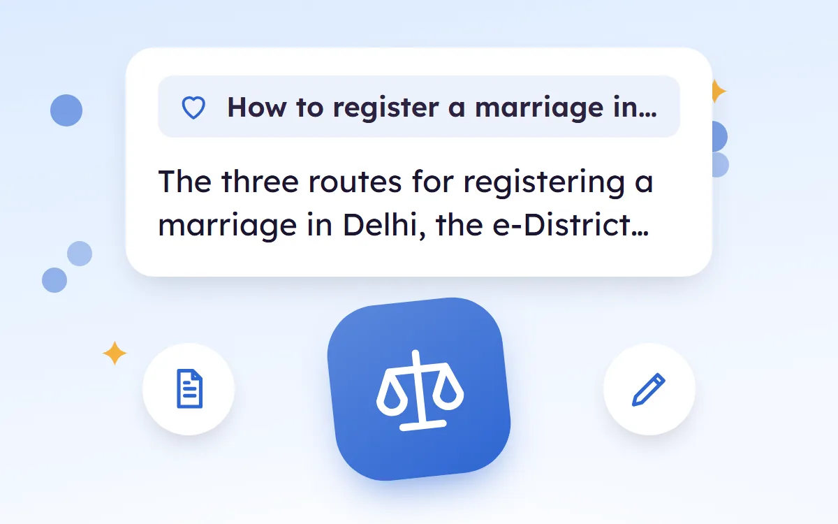 How to Register a Marriage in Delhi, Online and at the SDM Office