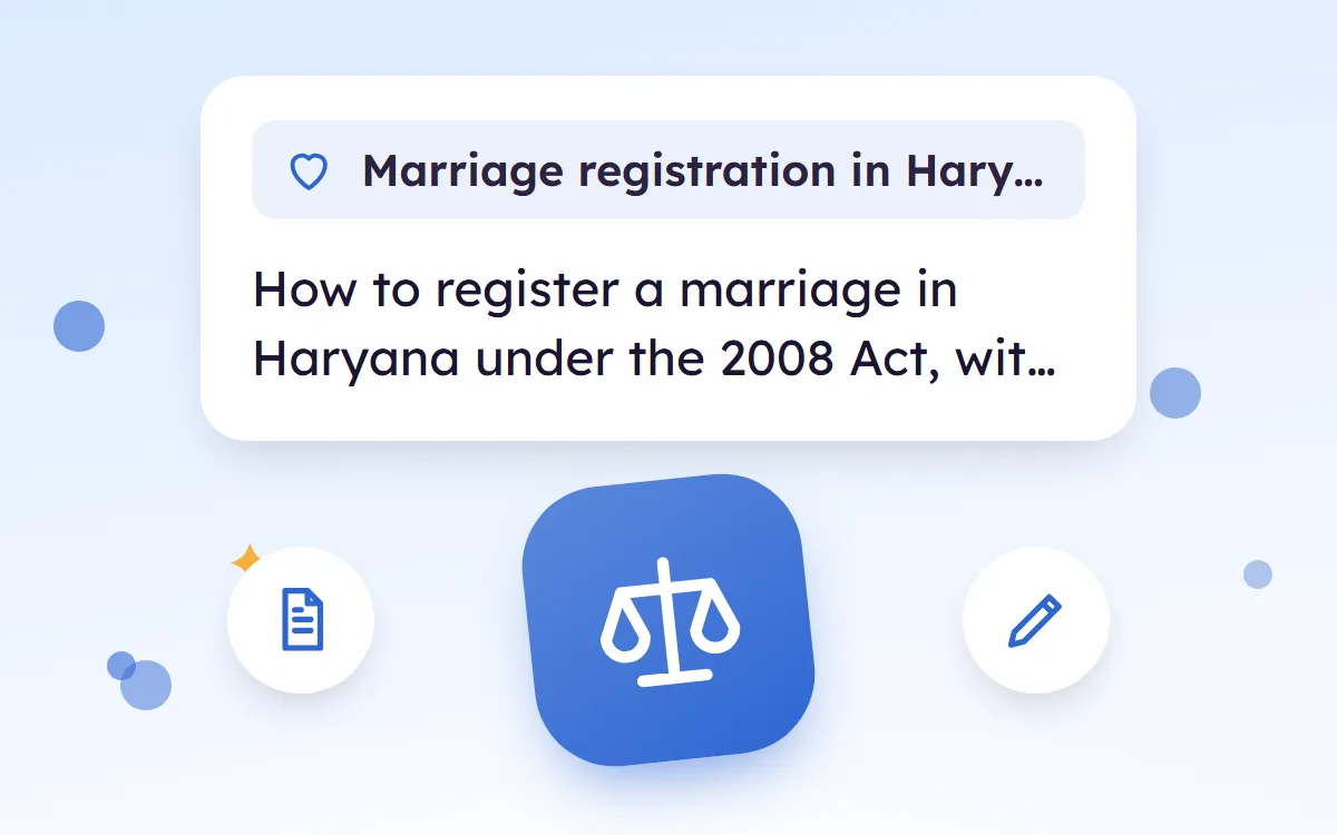 Marriage Registration in Haryana, Online Process, Documents and Fees