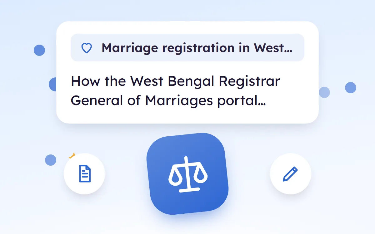 Marriage Registration in West Bengal, Online Steps and Rules