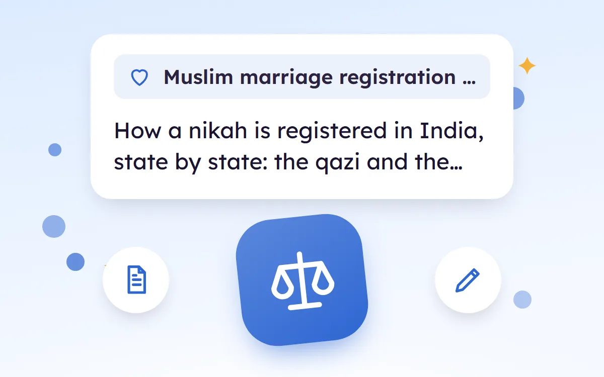 Muslim Marriage Registration in India, Which Act Applies and How to Register