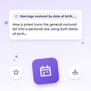 Marriage Muhurat by Date of Birth, Finding a Date from Both Kundlis