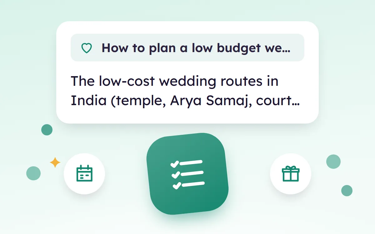 How to Plan a Low Budget Wedding in India