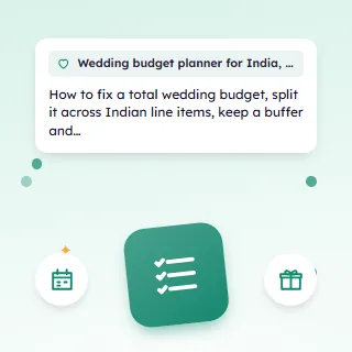 Wedding Budget Planner for India, with a Ready Sheet